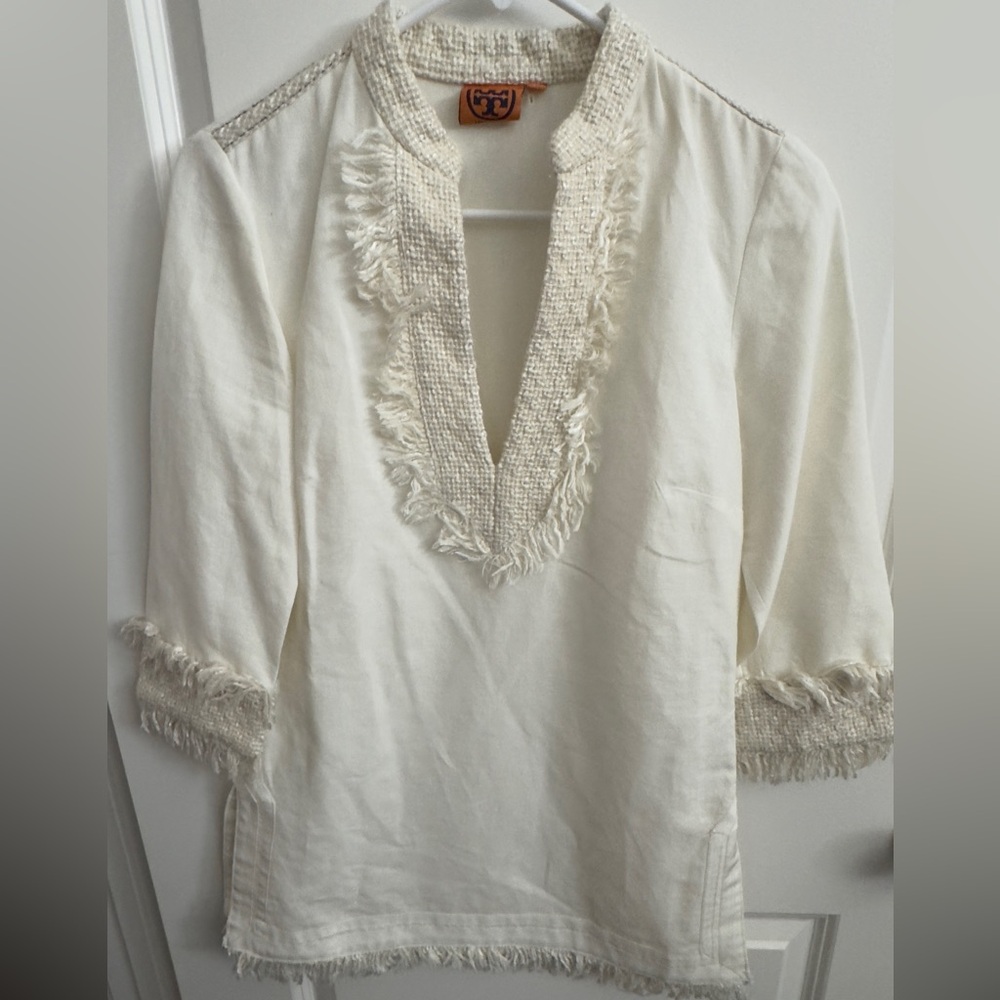 Tory Burch Tunic  Size 2. Color:  Ivory/Oatmeal.
